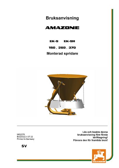 Instruktionsbok EK / EK-S