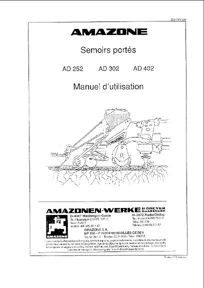 Notice d'utilisation AD 252 302 402