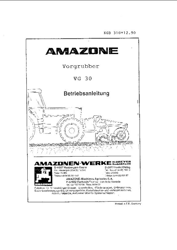 Betriebsanleitung VG 30