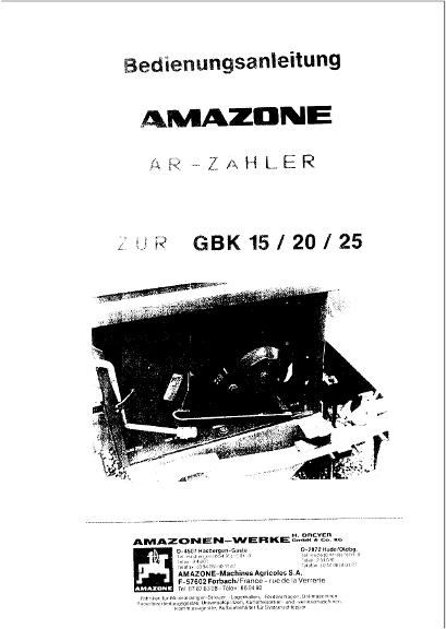 Betriebsanleitung AR Zähler für GBK 15 20 25