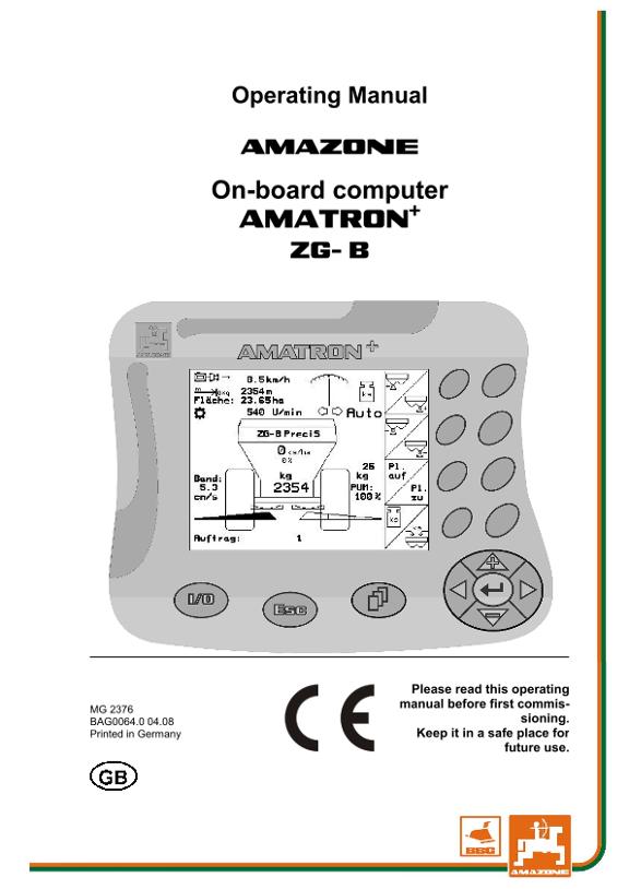 Operation manual AMATRON+  F. ZG-B