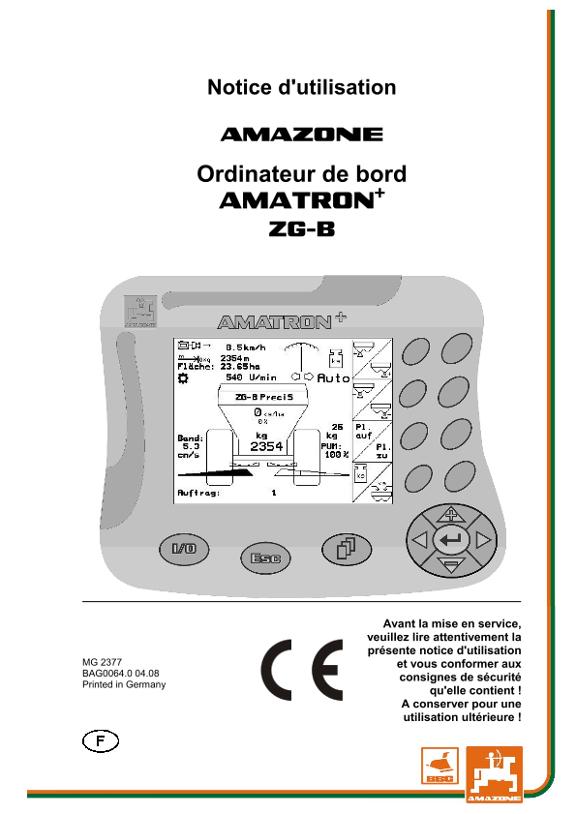 Notice d'utilisation AMATRON+  F. ZG-B