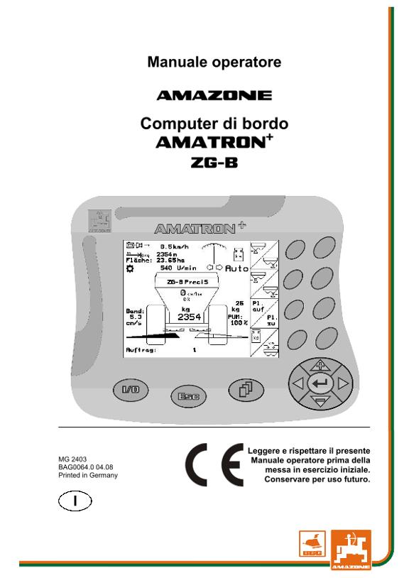 Manuale di intruzioni AMATRON+  F. ZG-B