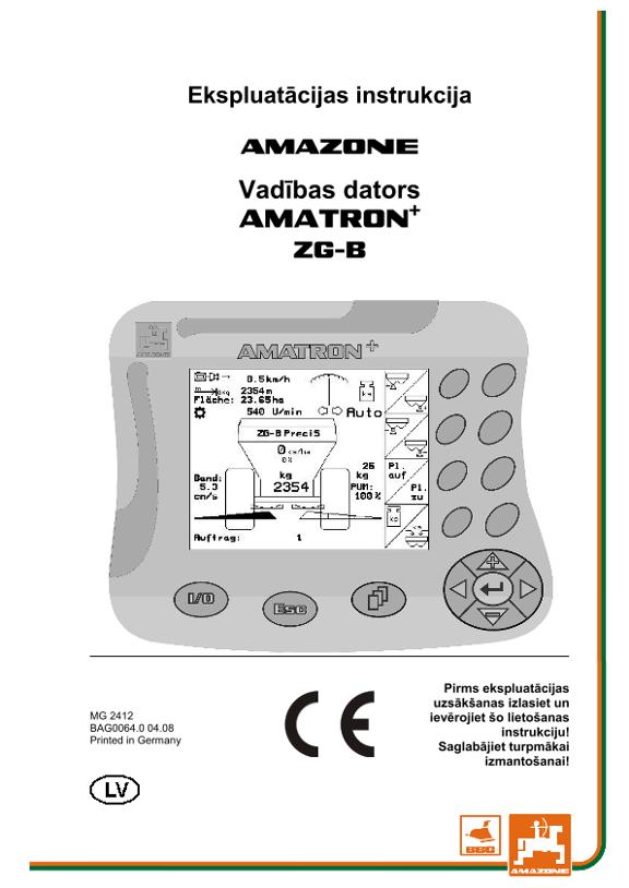 Ekspluatācijas instrukcija AMATRON+  F. ZG-B