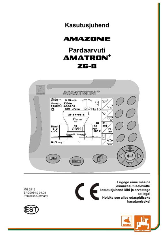Kasutusjuhend AMATRON+  F. ZG-B