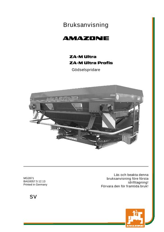 Instruktionsbok ZA-M ULTRA