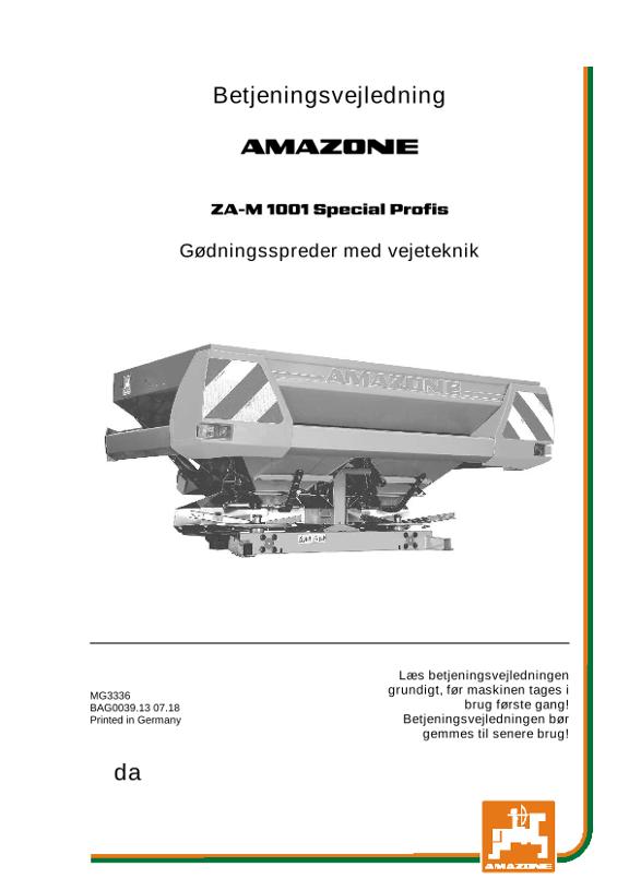 Brugsanvisning ZA-M PROFIS