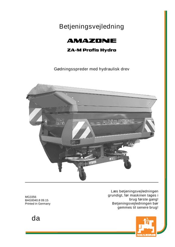 Brugsanvisning ZA-M PROFIS HYDRO