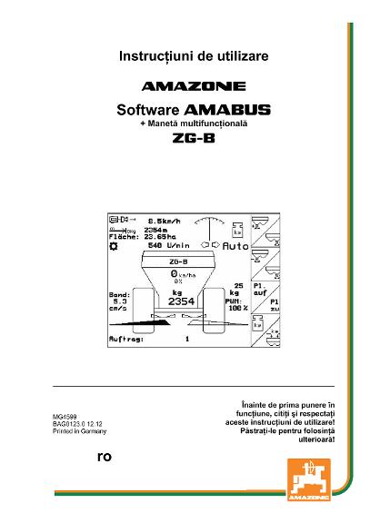 Instrucţiuni de utilizare Software AMABUS ZG-B