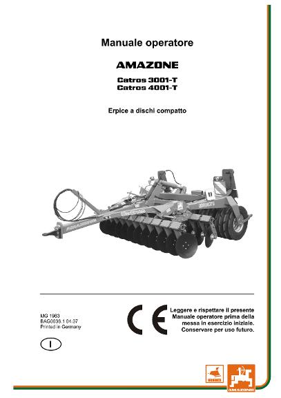 Manuale di intruzioni CATROS 3001 / 4001 - T
