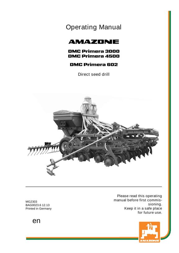 Operation manual DMC 3000/4500/602