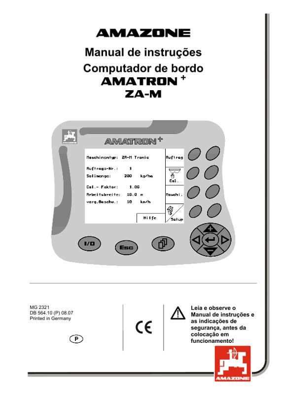 Manual de Instruções AMATRON+  ZG-B / ZA-M