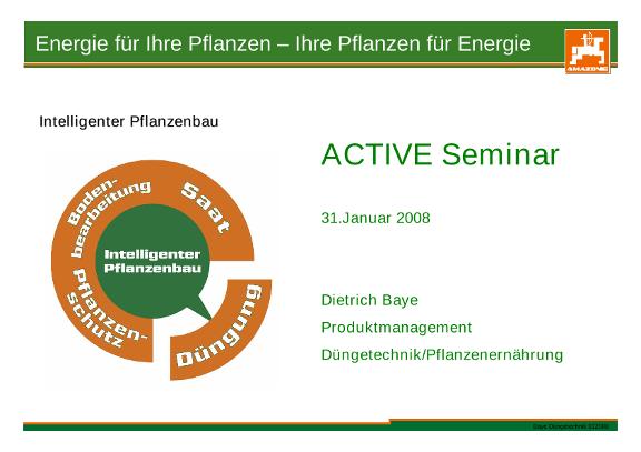 Präsentation - Effizienzsteigerungen bei der Düngung von Energiepflanzen