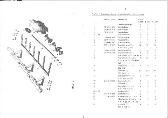 Ersatzteilkatalog Scheibennachläufer B495-497