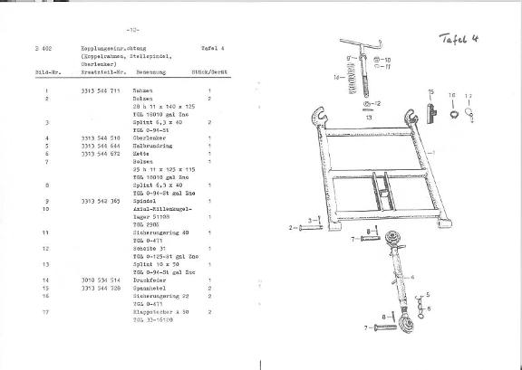 Ersatzteilkatalog Aufsattel-Scheibenegge B402D12