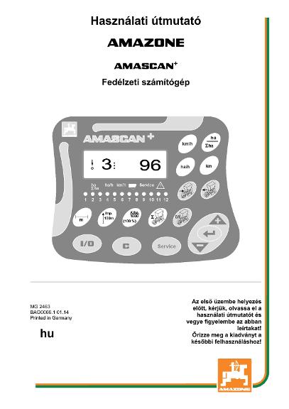 Kezelési útmutató AMASCAN+