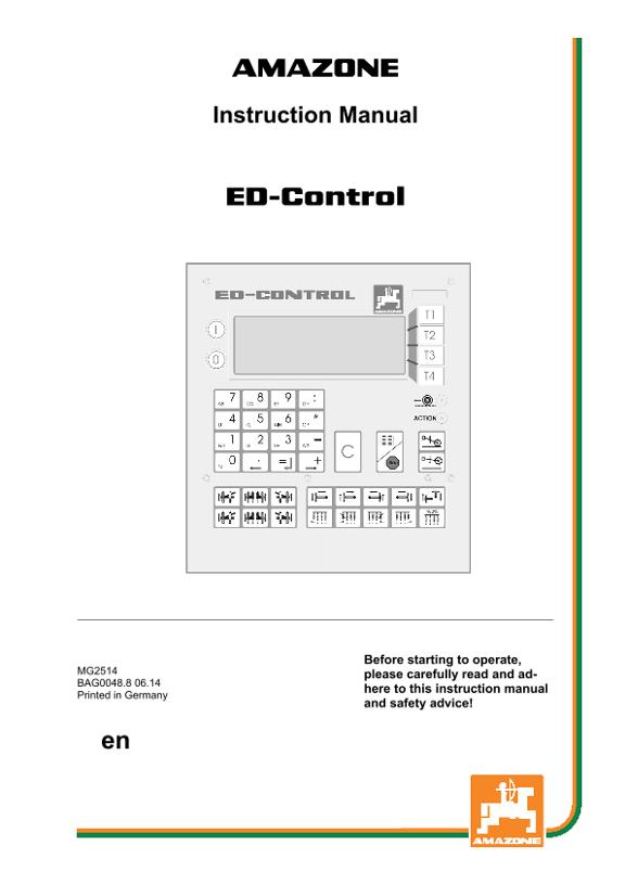 Operation manual ED-CONTROL