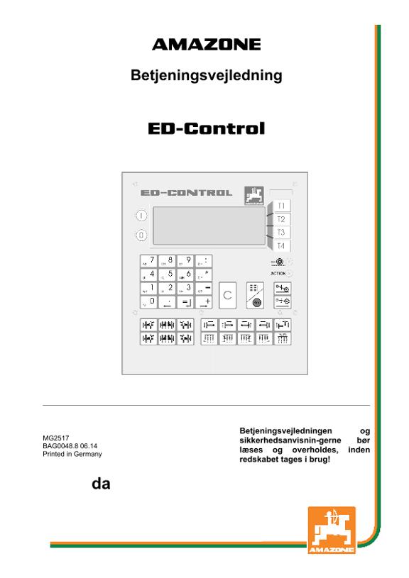 Brugsanvisning ED-CONTROL