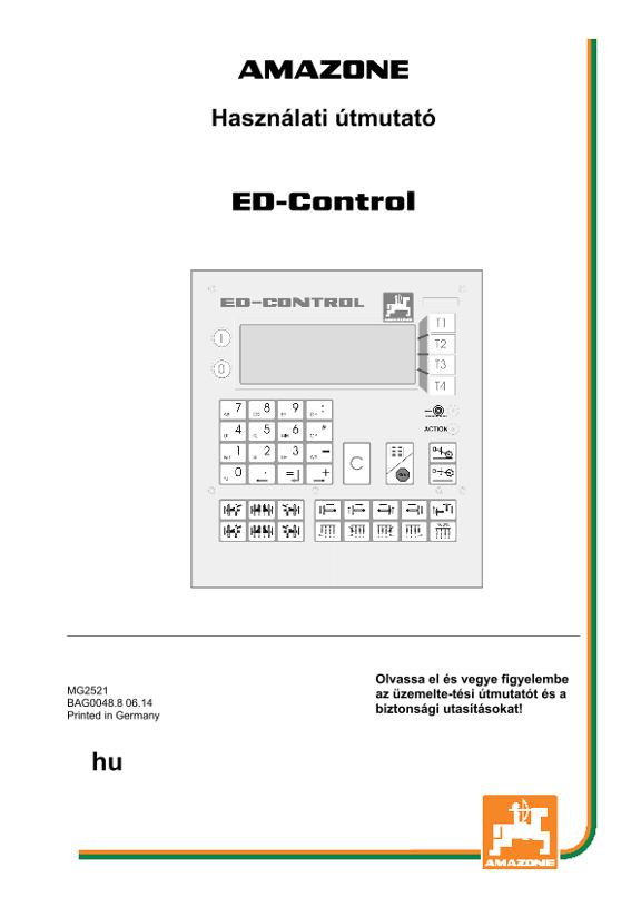 Kezelési útmutató ED-CONTROL