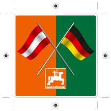 Flaggenkombination Österreich + Deutschland