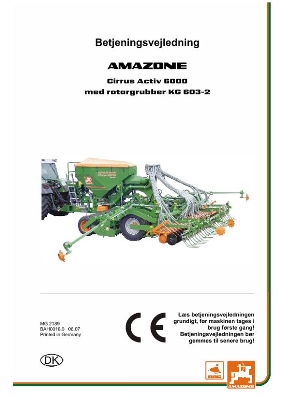 Betjeningsvejledning Cirrus Activ 6000