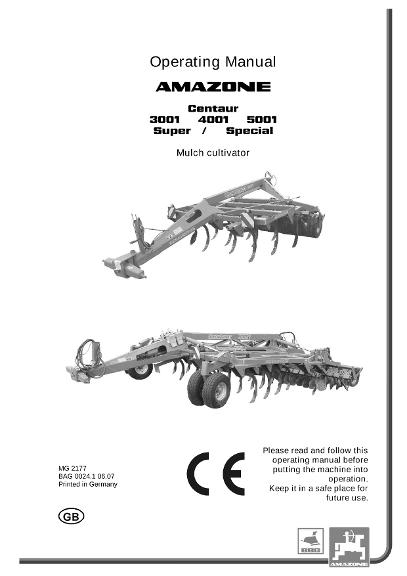 Operation manual CENTAUR Special / Super