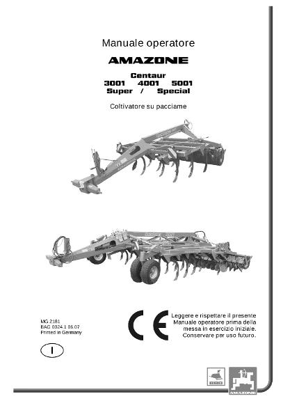 Manuale di intruzioni CENTAUR Special / Super