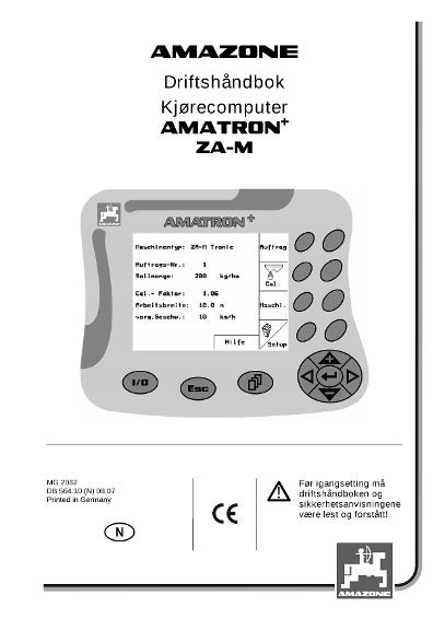 Instruksjonsboka AMATRON+  ZG-B / ZA-M