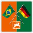 Flaggenkombination Brasilien + Deutschland