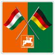 Flaggenkombination Ungarn + Deutschland