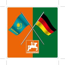 Flaggenkombination Kasachstan + Deutschland