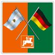 Flaggenkombination Argentinien + Deutschland