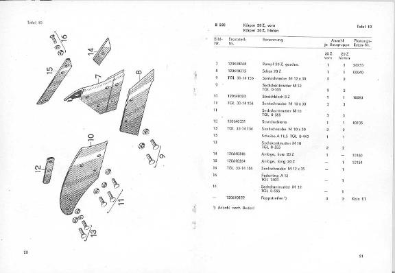 Ersatzteilkatalog Aufsattel-Beetpflug B200