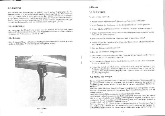 Betriebsanleitung Aufsattel-Beetpflug B310