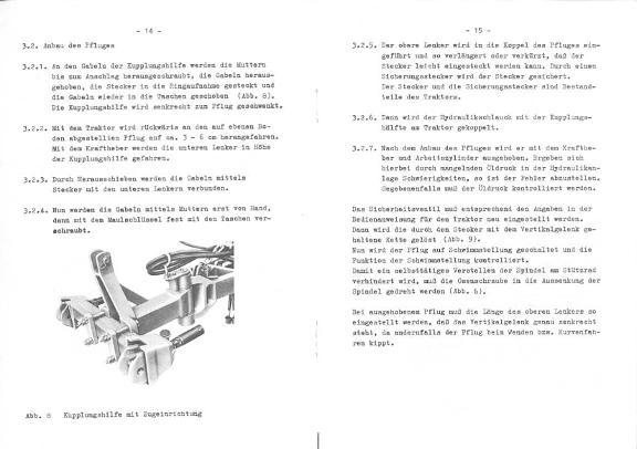Betriebsanleitung Aufsattel-Beetpflug B201