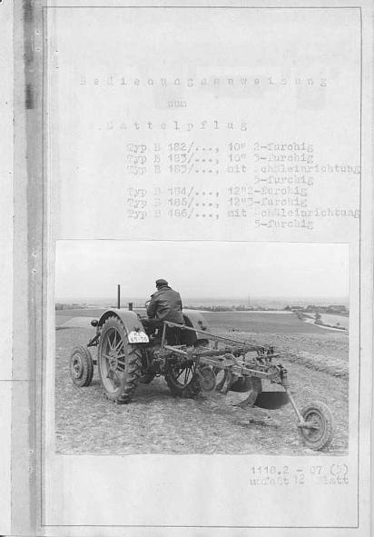 Betriebsanleitung Sattelpflug B182 - B186