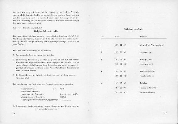Betriebsanleitung / Ersatzteilliste Ackerbürste B281/2