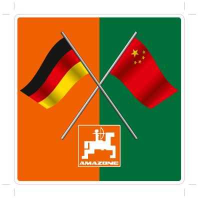 Flaggenkombination Deutschland + China
