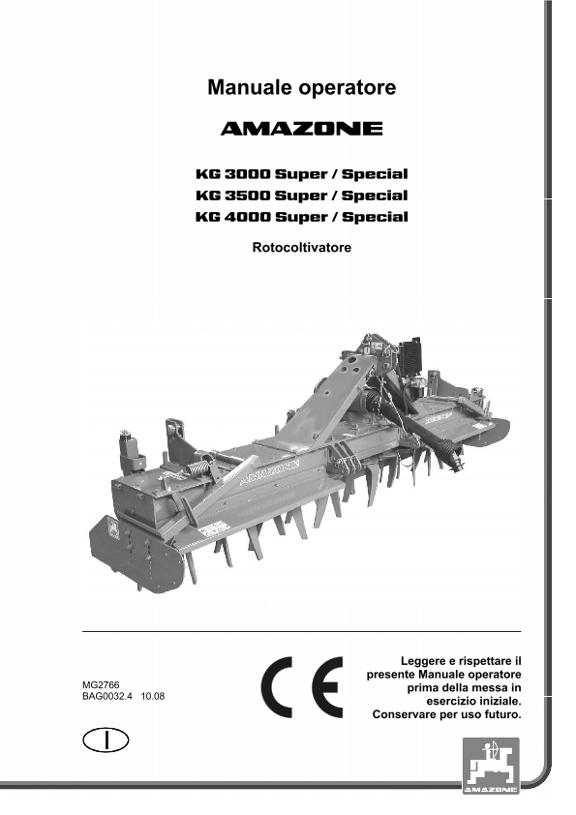 Manuale di intruzioni KG 3/35/4000 SPECIAL / SUPER