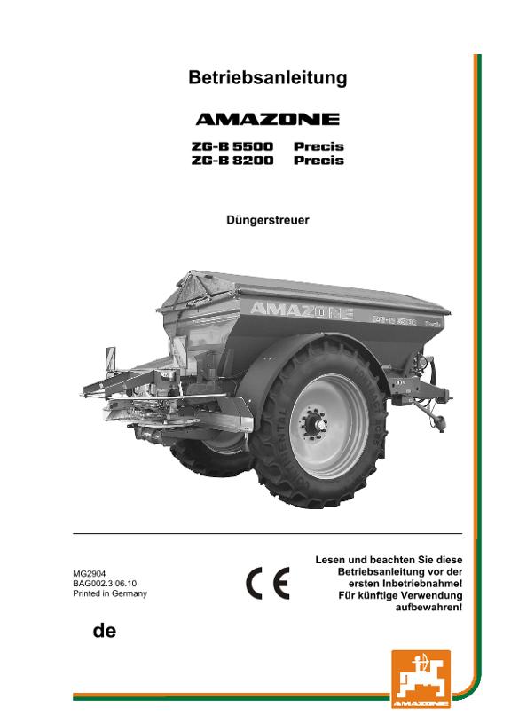 Betriebsanleitung ZG-B 5500/8200 PRECIS