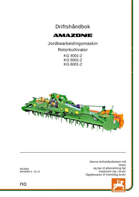 Instruksjonsboka KG 4001-2 5001-2 6001-2
