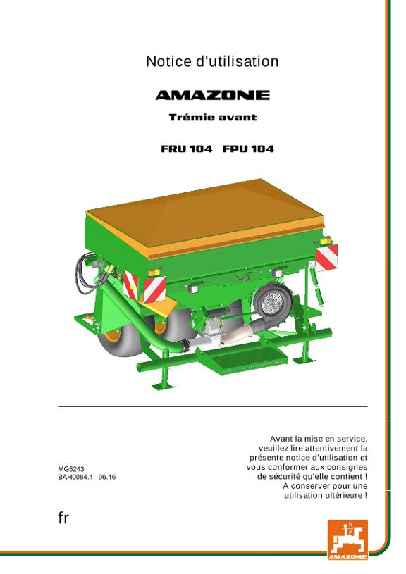 Notice d'utilisation FRONTTANK FRU/FPU 104