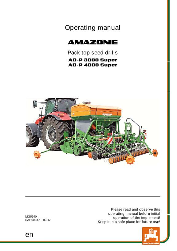 Operation manual AD-P 3000/4000 SUPER 