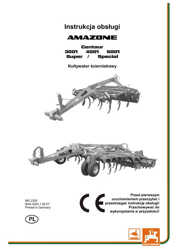 Instrukcja obsługi CENTAUR SPECIAL / SUPER