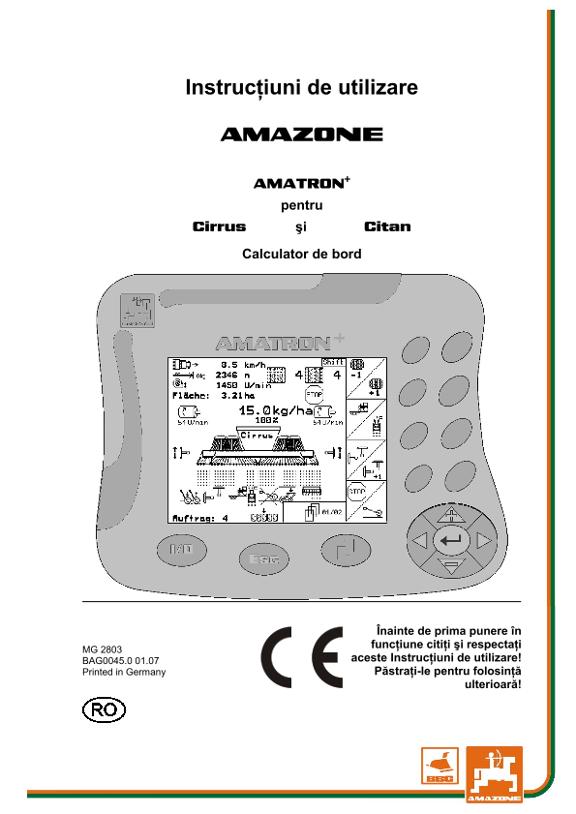 Instrucţiuni de utilizare AMATRON+  CIRRUS / CITAN