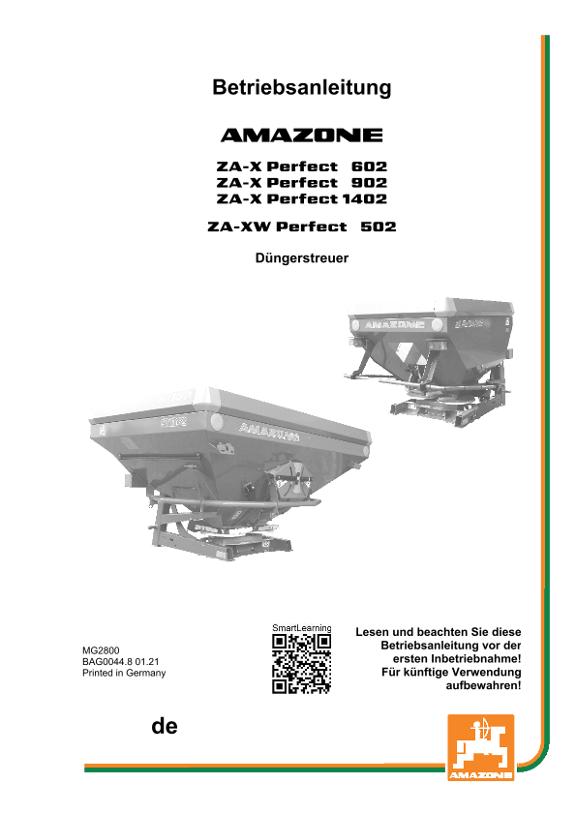 Betriebsanleitung ZA-X 6/9/1402 / ZA-XW 502 PERFECT