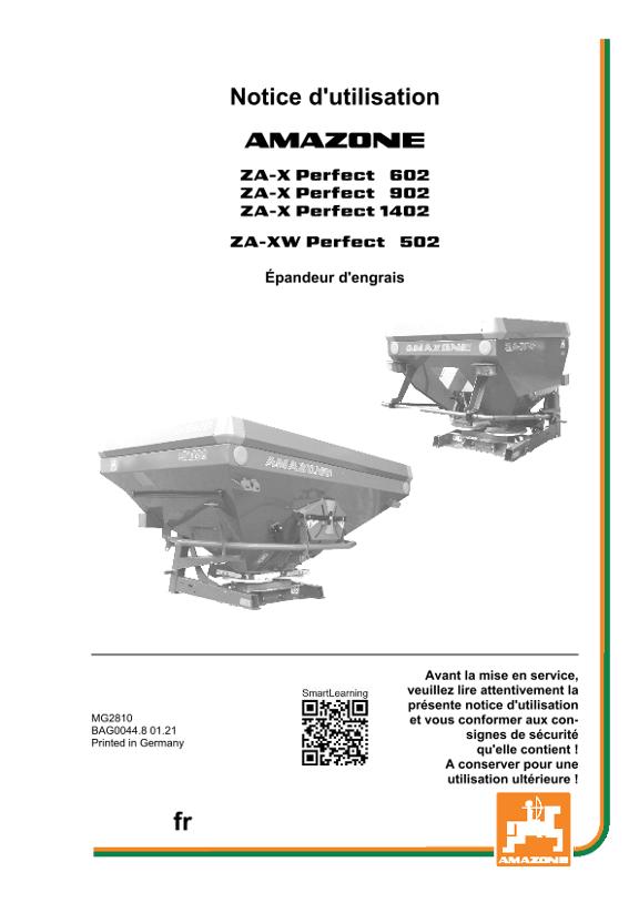 Notice d'utilisation ZA-X 6/9/1402 / ZA-XW 502 PERFECT