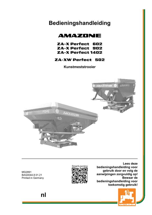 Bedieningshandleiding ZA-X 6/9/1402 / ZA-XW 502 PERFECT