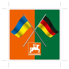 Flaggenkombination Ukraine + Deutschland