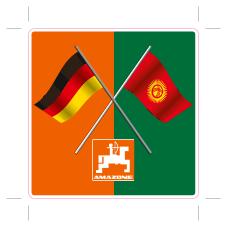 Flaggenkombination Deutschland + Kirgistan